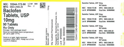10mg 90ct (Label Baclofen Tabs 10mg Bpi(10544 172 90) Qualitest(0603 2406 28) Rev2)